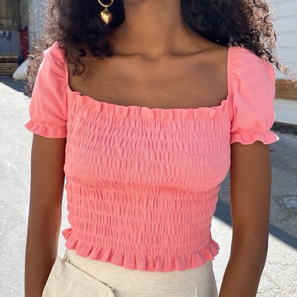 Lisa Says Gah Sophie Top in Salmon M